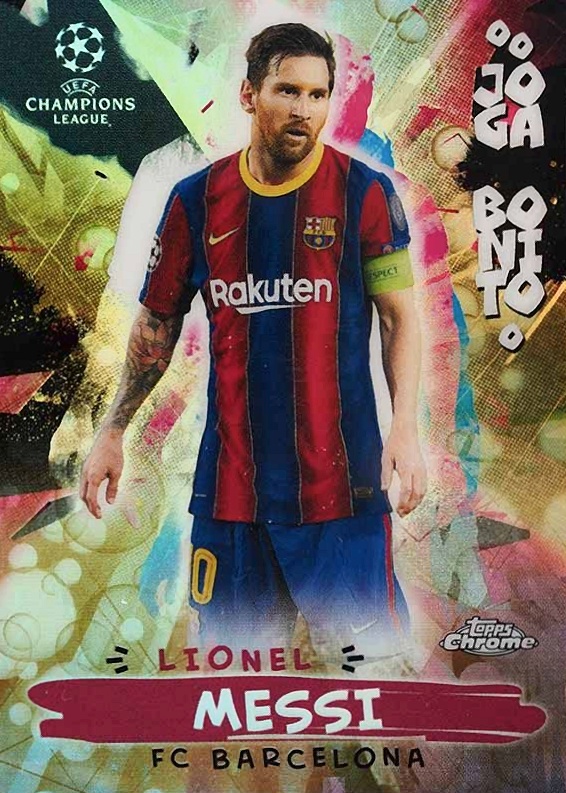 2020 Topps Chrome UEFA Champions League Joga Bonito Lionel Messi #JB2 Soccer Card