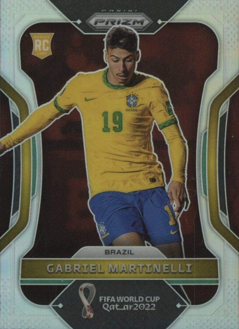 2022 Panini Prizm World Cup Qatar Gabriel Martinelli #29 Soccer Card