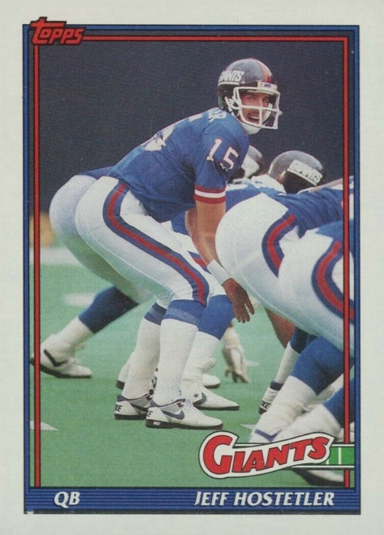 1991 Topps Jeff Hostetler #28 Football Card