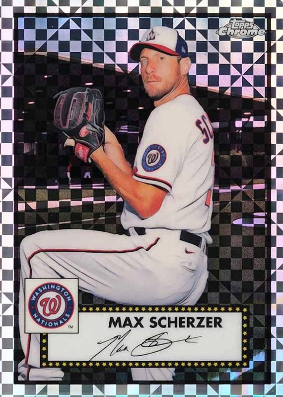 2021 Topps Chrome Platinum Anniversary Max Scherzer #172 Baseball Card