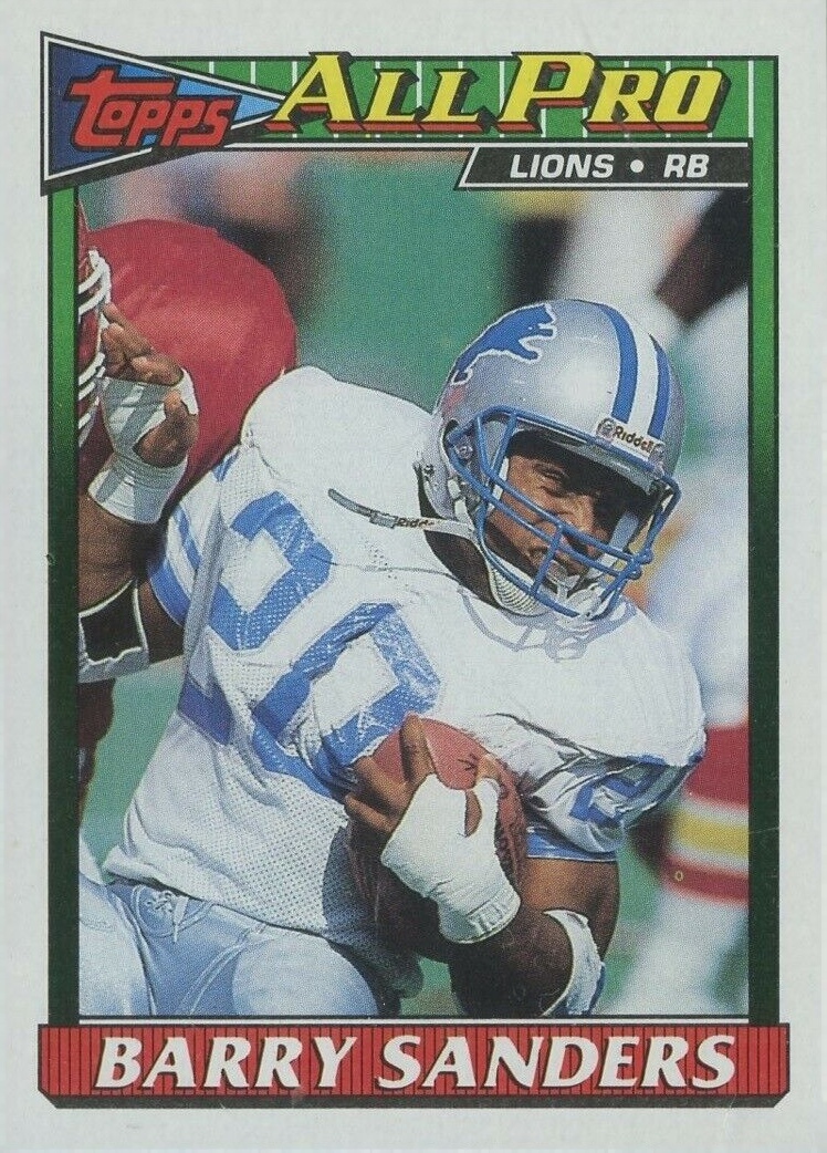 1991 Topps Barry Sanders #415 Football Card
