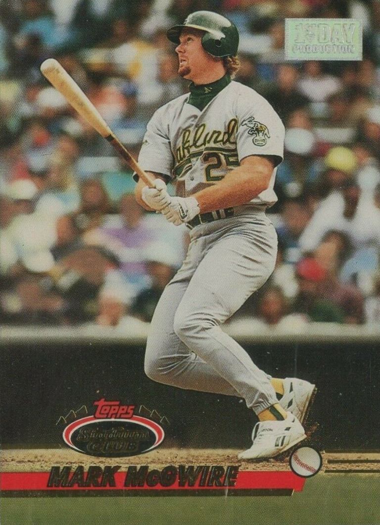 1993 Stadium Club 1st Day Production Mark McGwire #478 Baseball Card