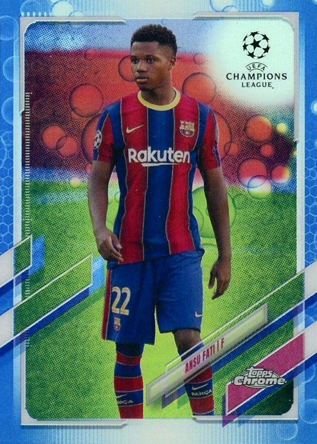 2020 Topps Chrome UEFA Champions League Ansu Fati #15 Soccer Card