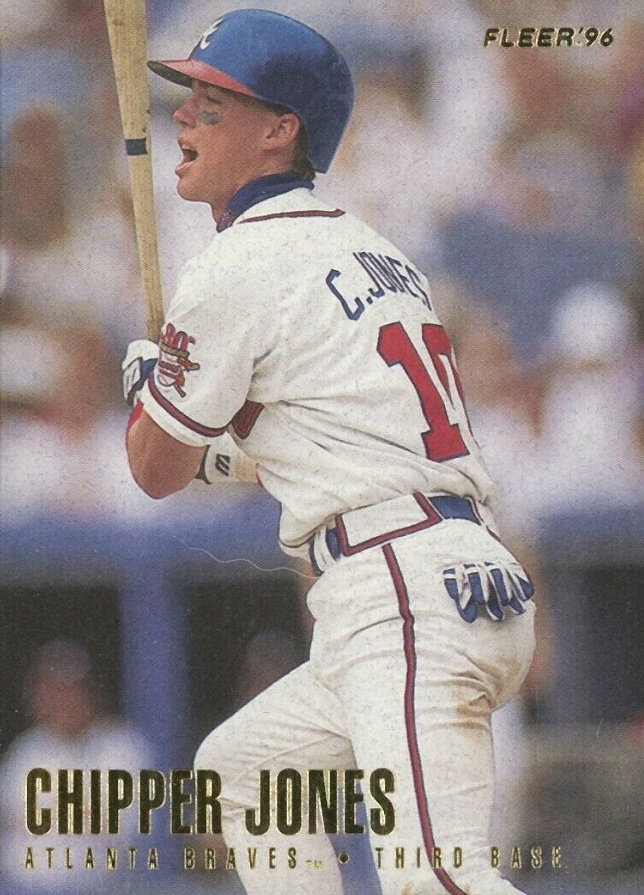 1996 Fleer Chipper Jones #293 Baseball Card