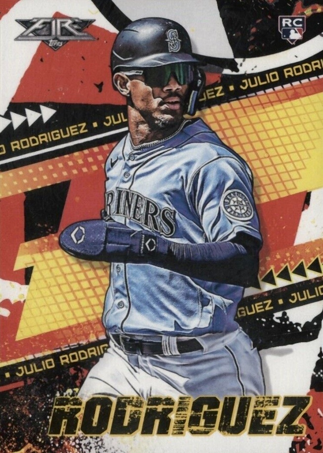 2022 Topps Fire Julio Rodriguez #107 Baseball Card