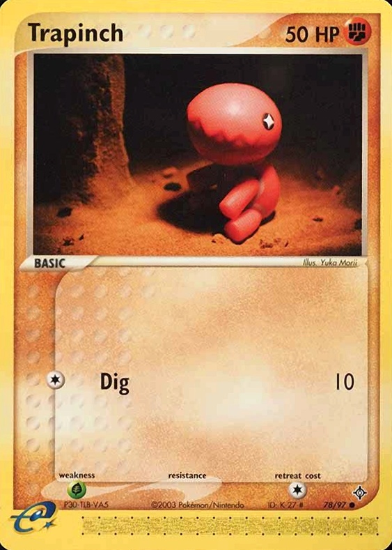 2003 Pokemon EX Dragon Trapinch #78 TCG Card
