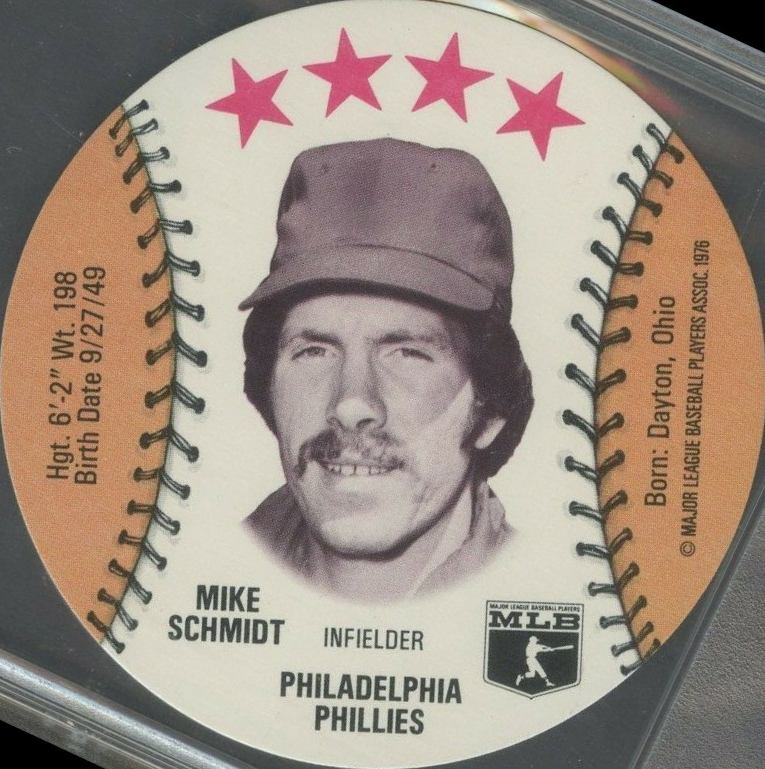 1976 Towne Club Discs Mike Schmidt # Baseball Card