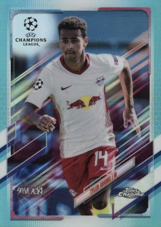 2020 Topps Chrome X Steve Aoki UEFA Champions League Neon Future Tyler Adams #73 Soccer Card