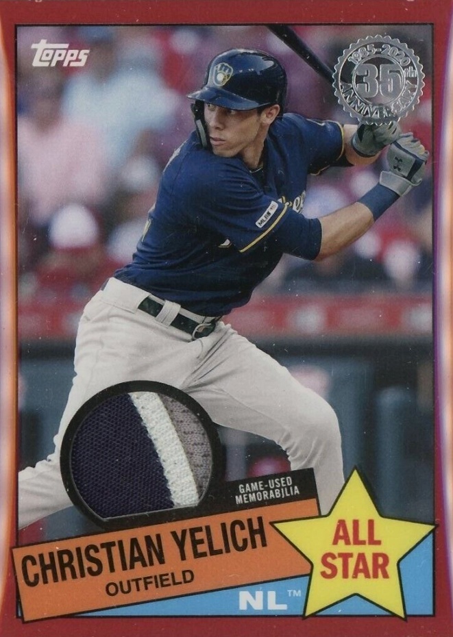 2020 Topps 1985 Topps Baseball Relics Christian Yelich #85ASRCY Baseball Card