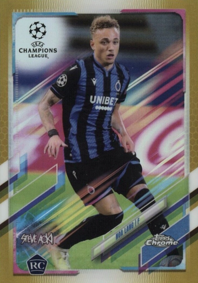 2020 Topps Chrome X Steve Aoki UEFA Champions League Neon Future Noa Lang #85 Soccer Card