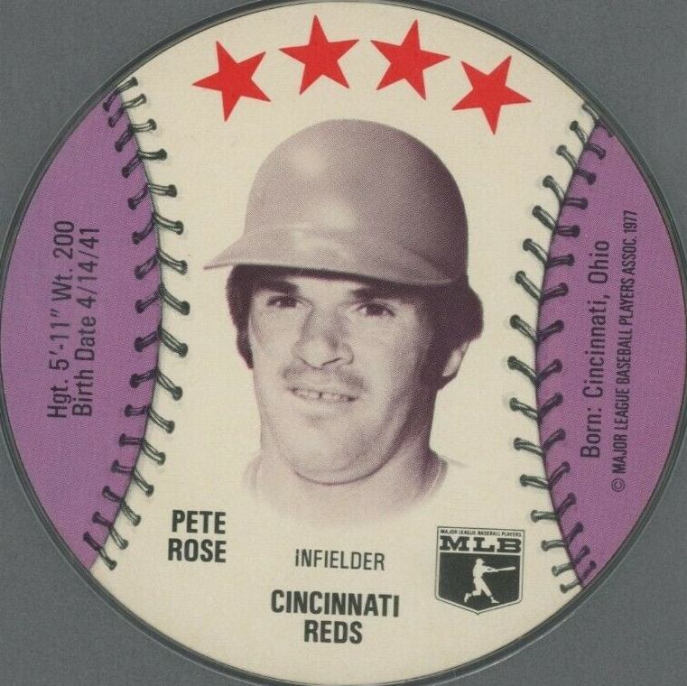 1977 Dairy Isle Discs Pete Rose # Baseball Card
