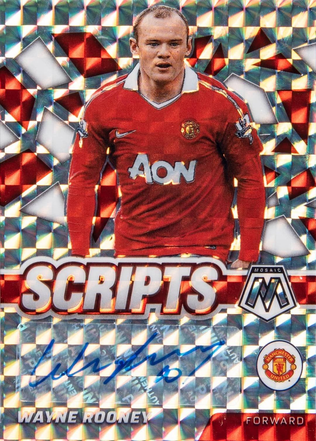 2021 Panini Mosaic Premier League Scripts Mosaic Wayne Rooney #WR Soccer Card
