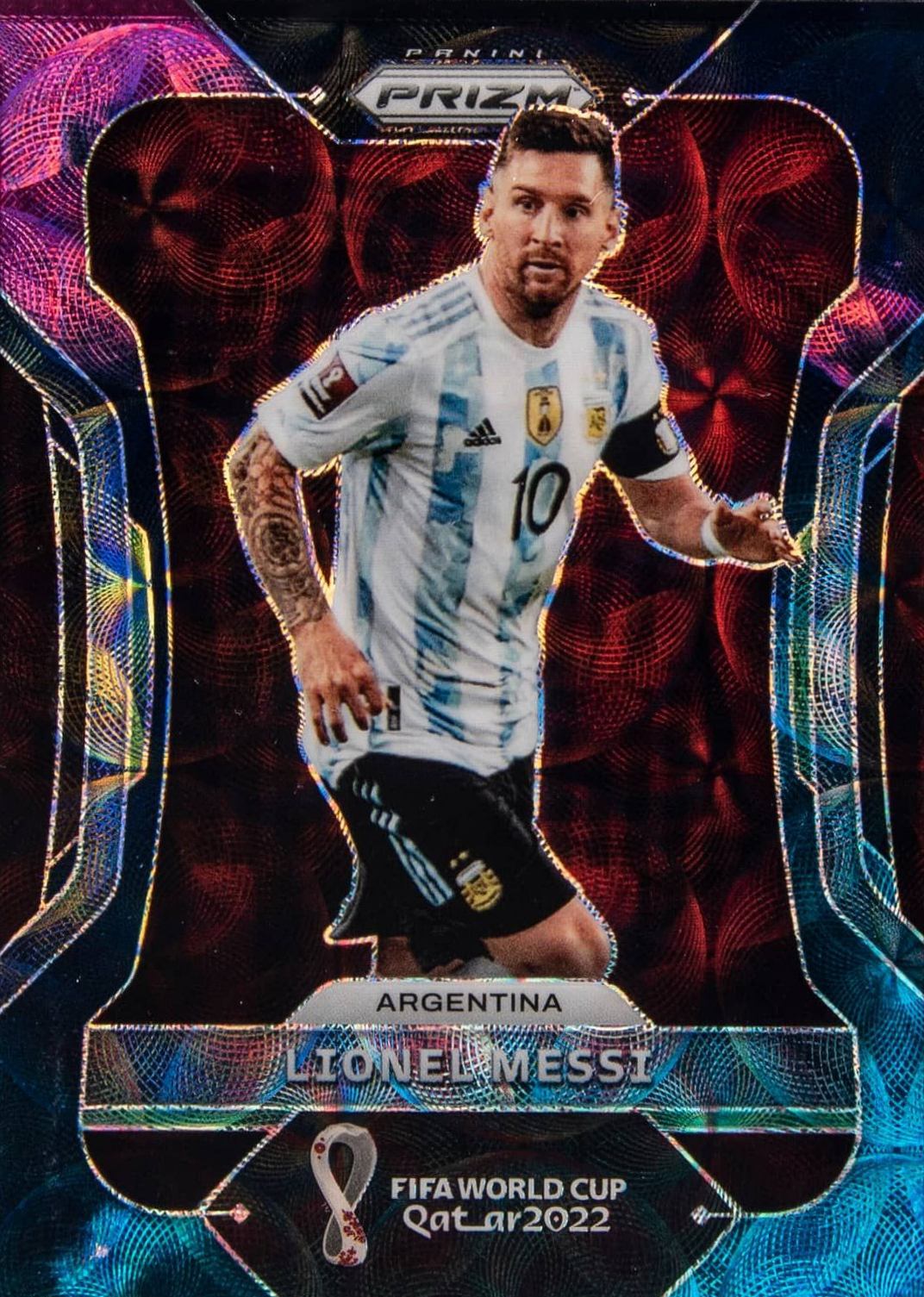 2022 Panini Prizm World Cup Qatar Lionel Messi #7 Soccer Card