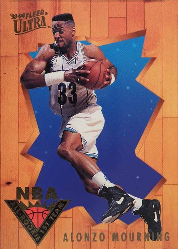 1993 Ultra All-Rookie Team Alonzo Mourning #4 Basketball Card