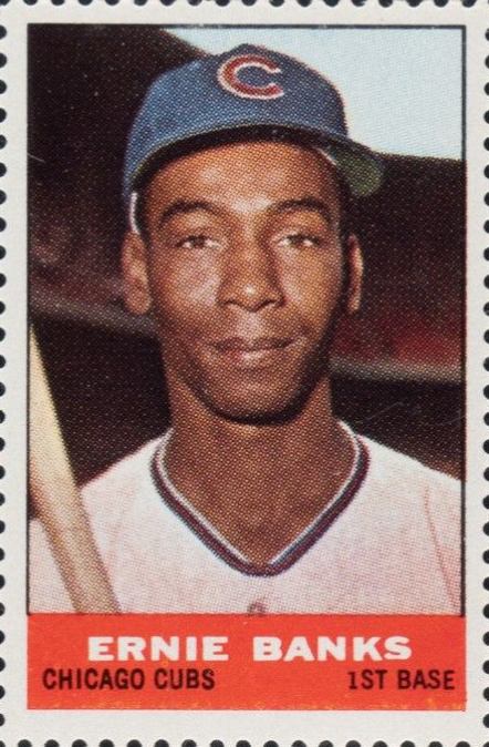 1964 Bazooka Stamps Ernie Banks # Baseball Card