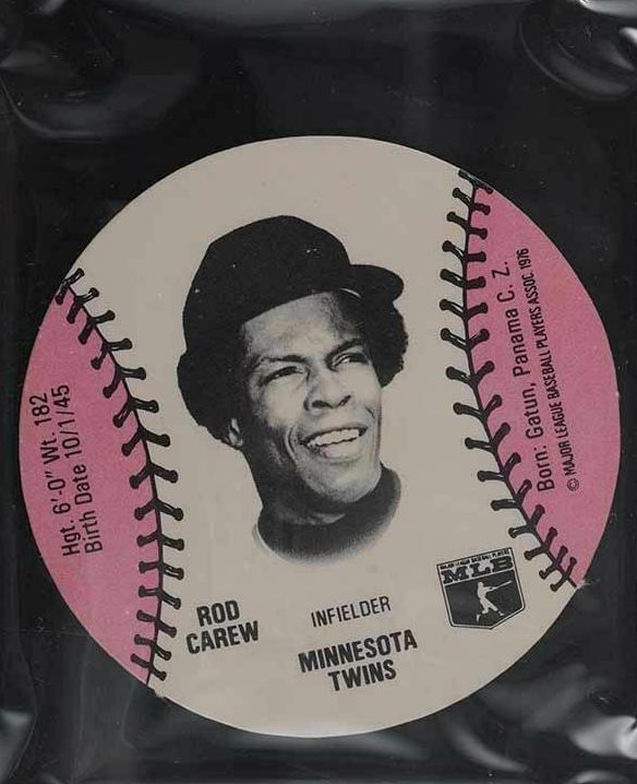 1976 Wiffle Ball Discs Hand Cut Rod Carew # Baseball Card