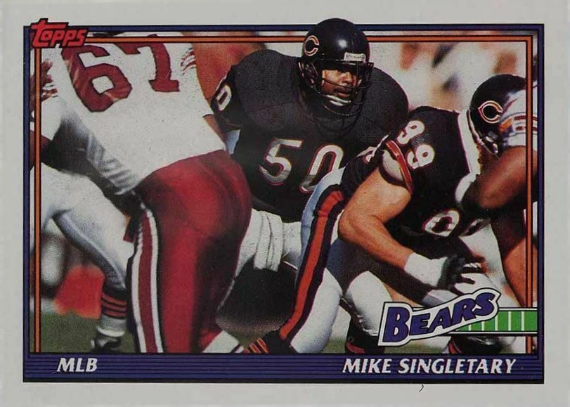 1991 Topps Mike Singletary #176 Football Card