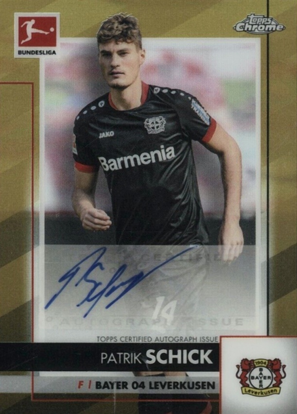 2020 Topps Chrome Bundesliga Chrome Autographs Patrik Schick #PSC Soccer Card