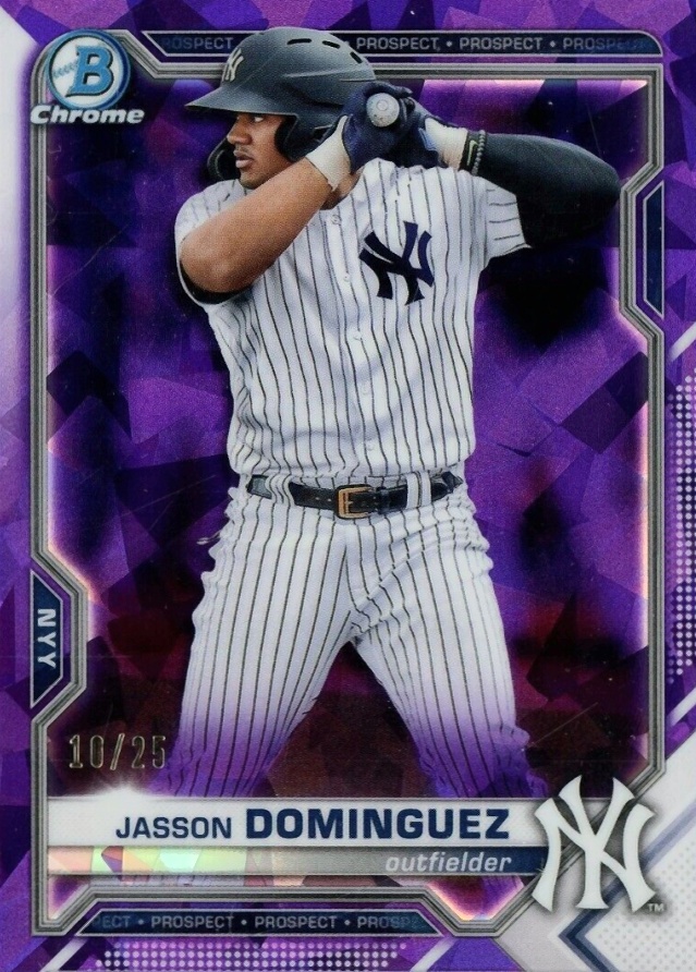 2021 Bowman Chrome Sapphire Edition Prospects Jasson Dominguez #BCP213 Baseball Card