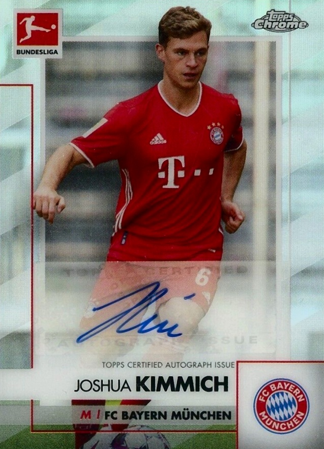 2020 Topps Chrome Bundesliga Chrome Autographs Joshua Kimmich #JKI Soccer Card