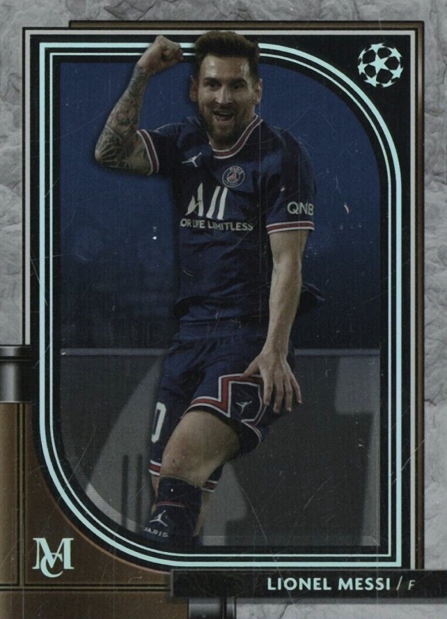 2021 Topps Museum Collection UEFA Champions League Lionel Messi #30 Soccer Card