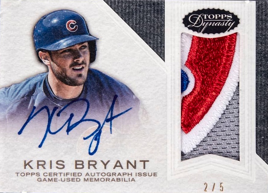 2016 Topps Dynasty Autograph Patches Kris Bryant #APKB6 Baseball Card