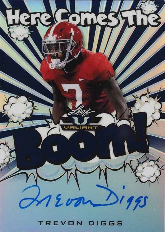 2020 Leaf Valiant Here Comes the Boom! Autographs Trevon Diggs #TD1 Football Card