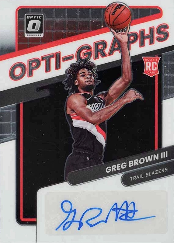 2021 Panini Donruss Optic Opti-Graphs Greg Brown III #OGGBR Basketball Card