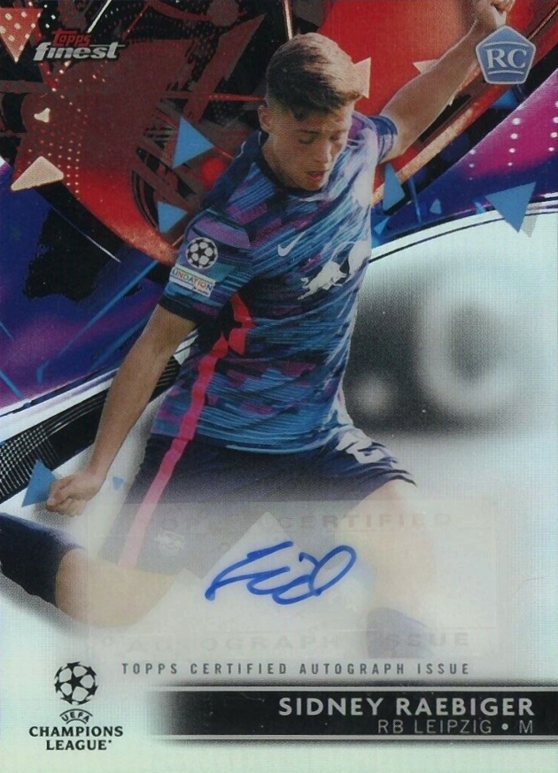 2020 Topps Finest UEFA Champions League Autographs Sidney Raebiger #BASR Soccer Card