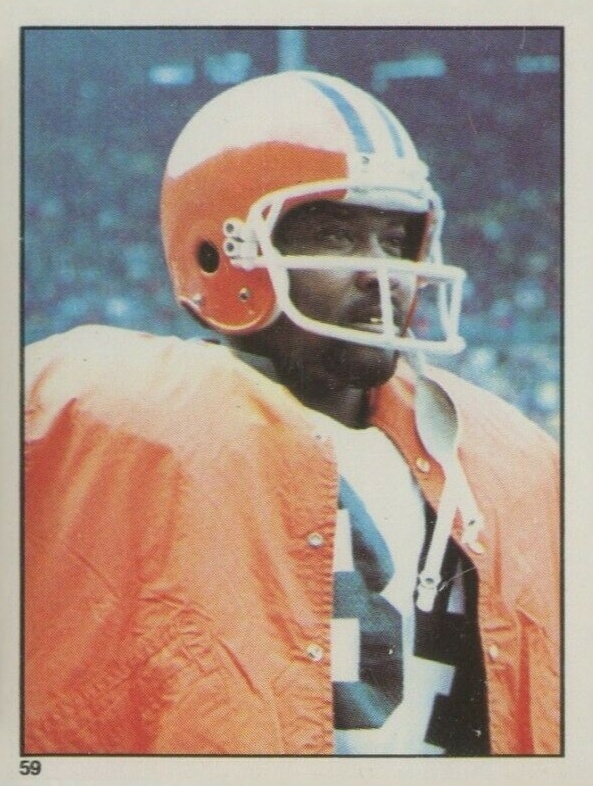 1981 Topps Stickers Greg Pruitt #59 Football Card