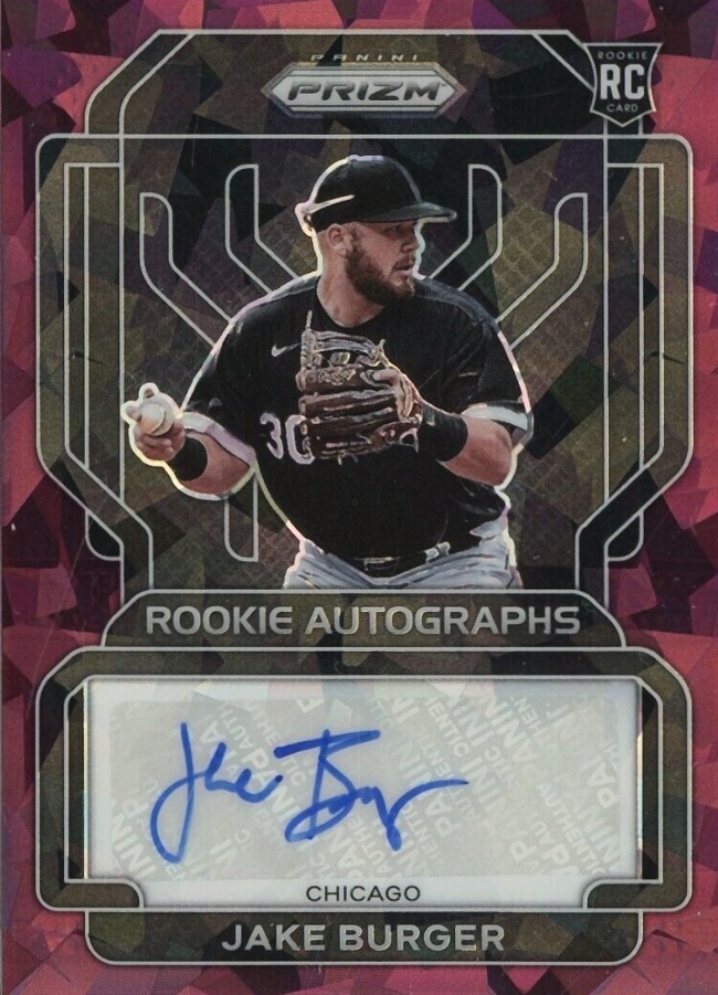 2022 Panini Prizm Rookie Autographs Jake Burger #RAJB Baseball Card