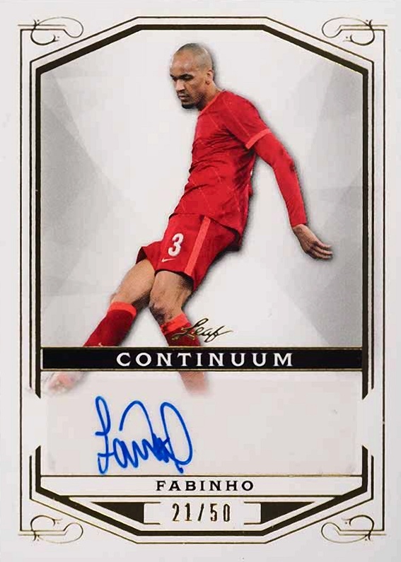 2022 Leaf Continuum Autographs Fabinho #18 Soccer Card