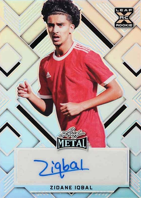 2022 Leaf Metal Autographs Zidane Iqbal #BAZI1 Soccer Card