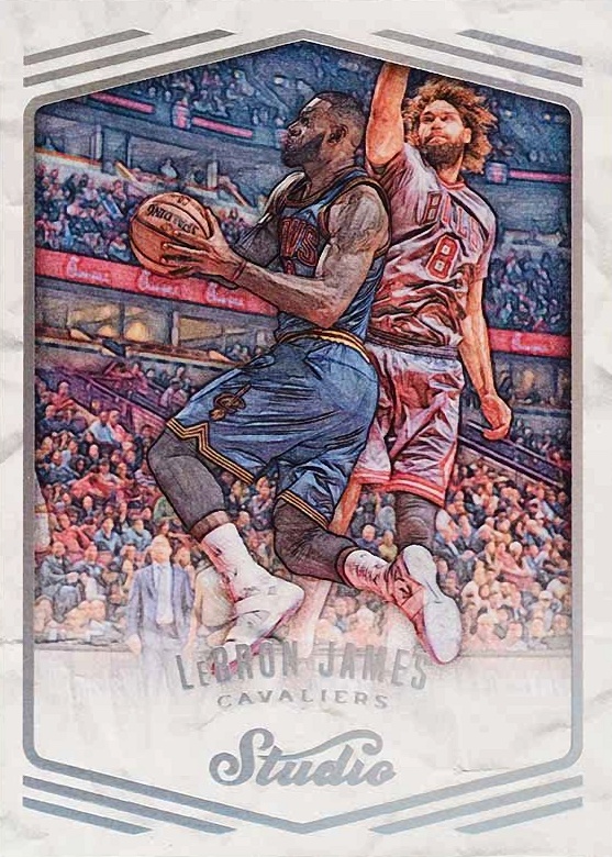 2016 Panini Studio LeBron James #218 Basketball Card