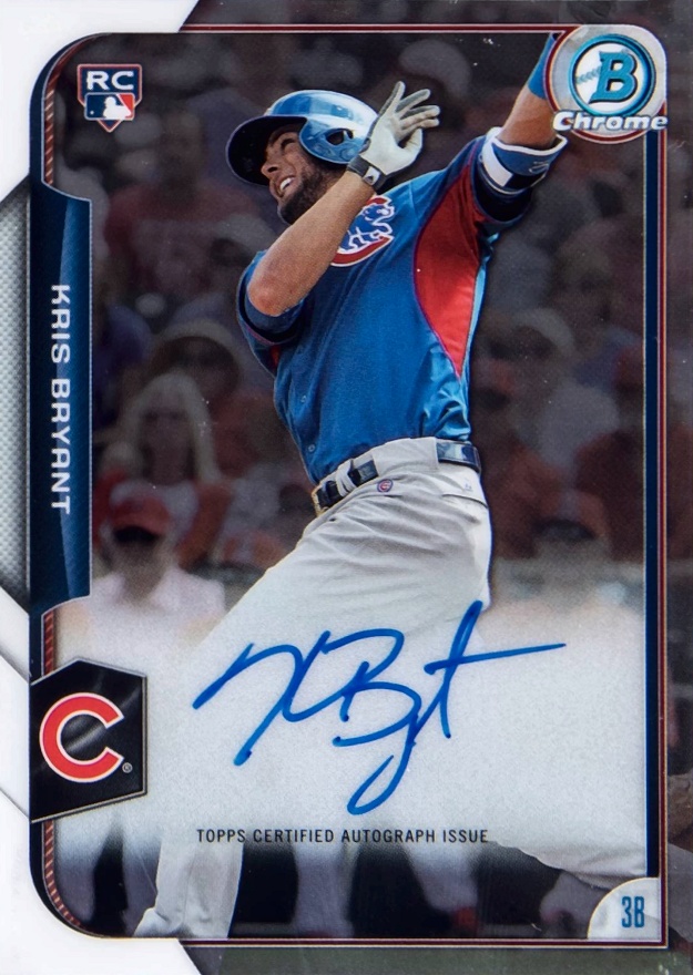 2015  Bowman Chrome Autograph Rookies Kris Bryant #KB  Baseball Card