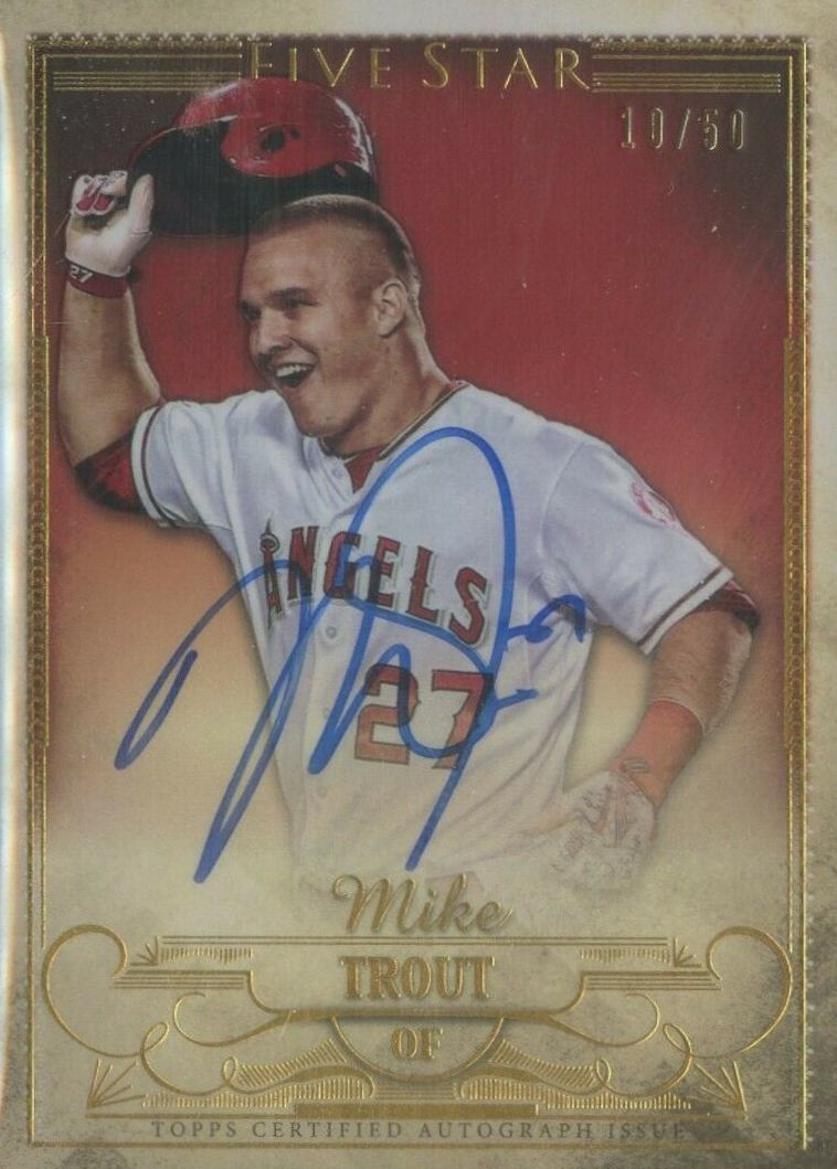 2016 Topps Five Star Autographs Mike Trout #FSAMTR Baseball Card