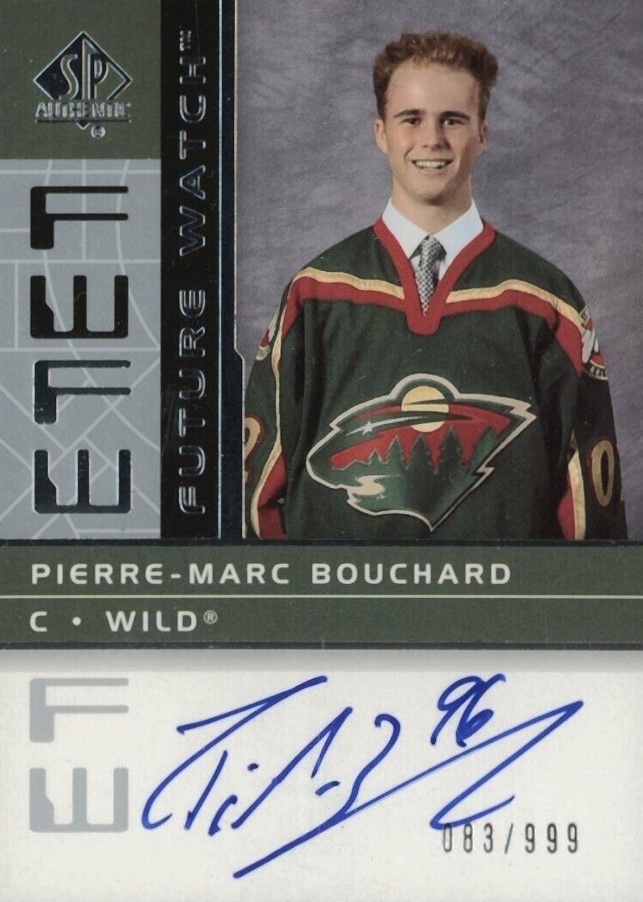 2002 SP Authentic Pierre-Marc Bouchard #198 Hockey Card