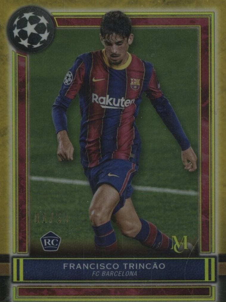 2020 Topps Museum Collection UCL Francisco Trincao #38 Soccer Card