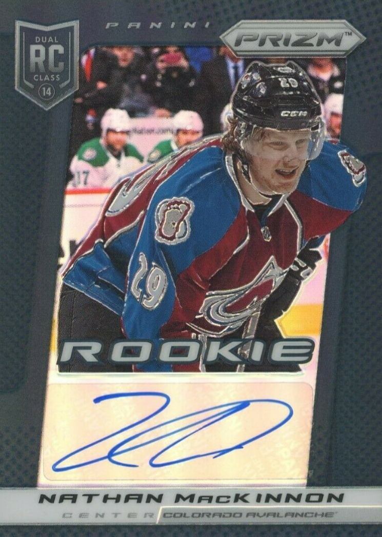 2013 Panini Prizm Rookie Autographs Nathan MacKinnon #332 Hockey Card