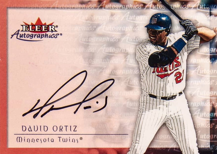 2001 Fleer Autographics David Ortiz # Baseball Card
