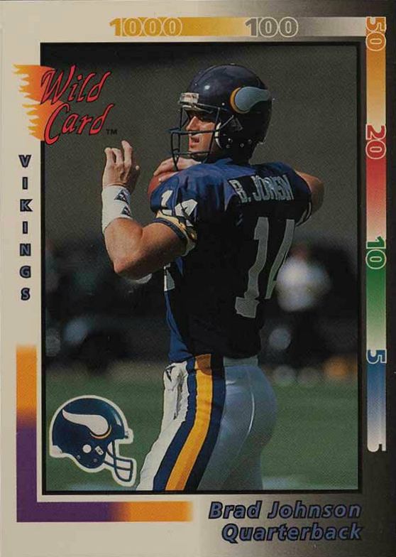 1992 Wild Card Brad Johnson #427 Football Card