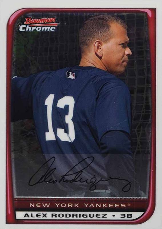2008 Bowman Chrome Alex Rodriguez #96 Baseball Card