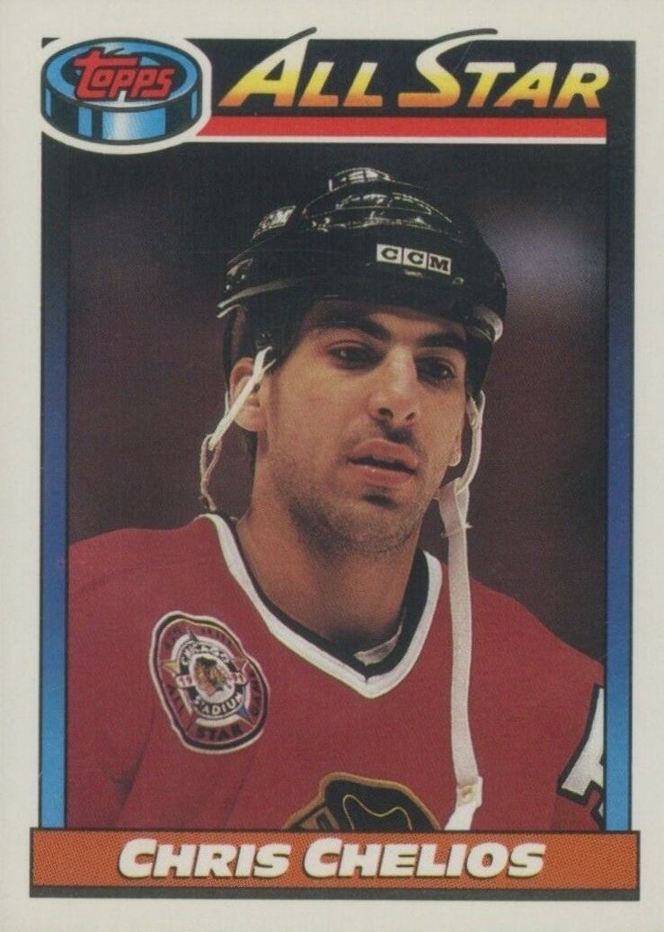 1991 Topps Chris Chelios #268 Hockey Card