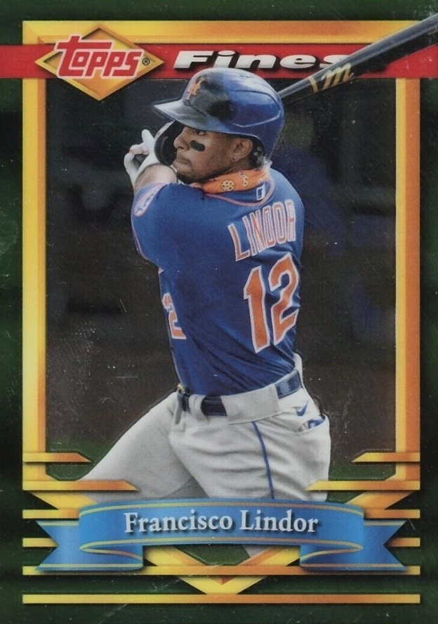 2021 Topps Finest Flashbacks Francisco Lindor #133 Baseball Card