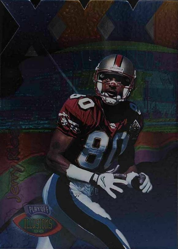 1996 Playoff Illusions Jerry Rice #110 Football Card