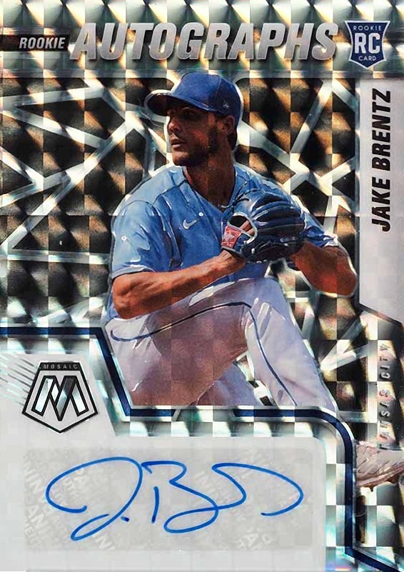 2022 Panini Mosaic Rookie Autographs Jake Brentz #RAMBR Baseball Card