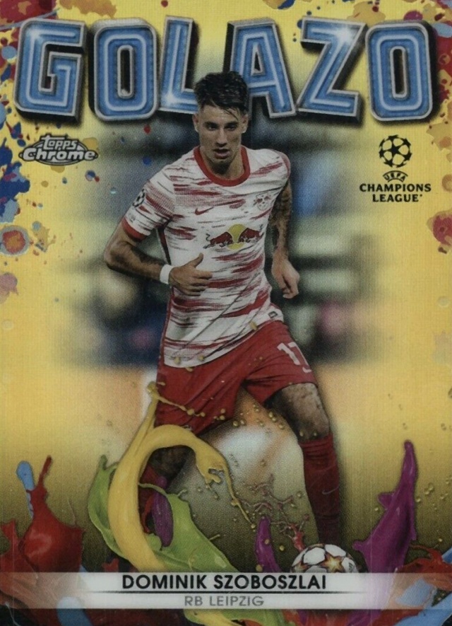 2021 Topps Chrome UEFA Champions League Golazo Dominik Szoboszlai #G3 Soccer Card