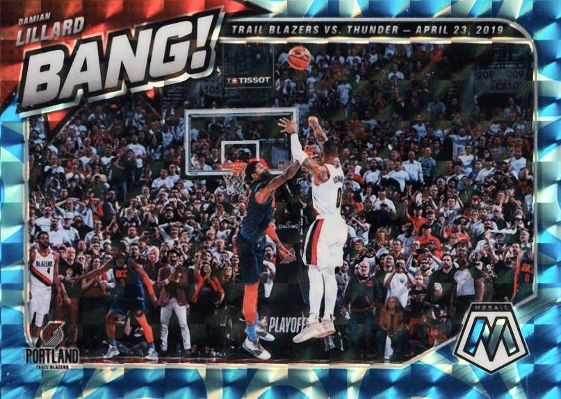2020 Panini Mosaic Bang! Damian Lillard #3 Basketball Card