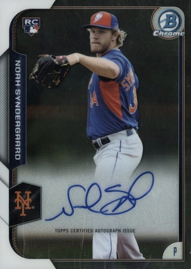 2015  Bowman Chrome Autograph Rookies Noah Syndergaard #NS Baseball Card