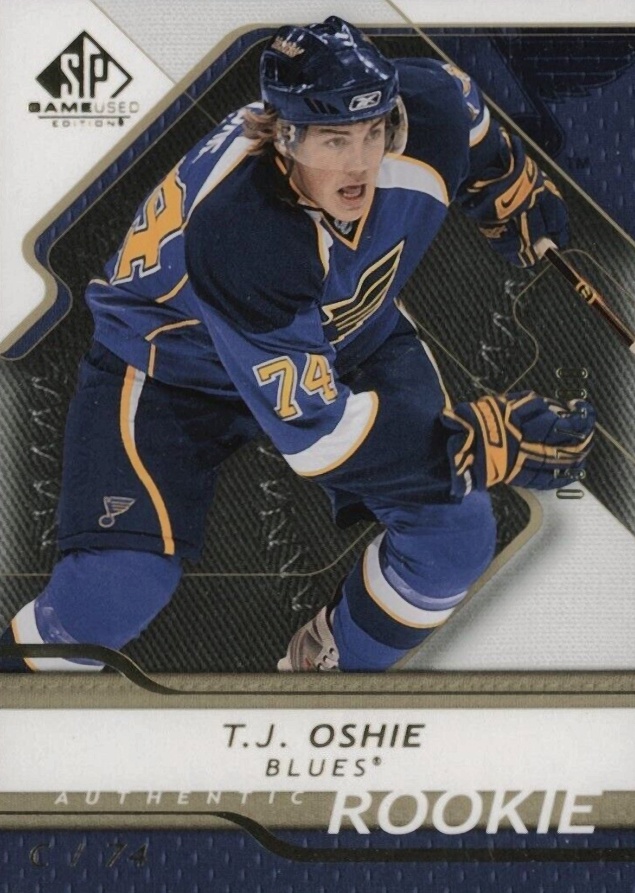 2008 SP Game Used T.J. Oshie #158 Hockey Card